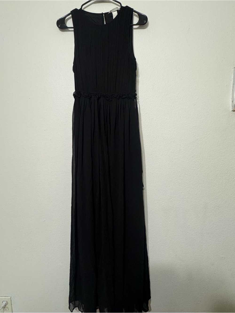 H&M Black Maxi Pleaded Dress NWT
